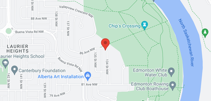map of 8512 134 ST NW